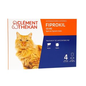 Clément Thékan - Fiprokil antiparasitaires externes chats - 4 pipettes