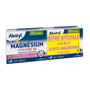 Urgo - Alvityl Magnésium vitamine B6 lot de 2 - 2x45 comprimés