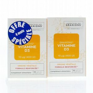 Vitamine D3 10µ (400 UI) - 60 gélules