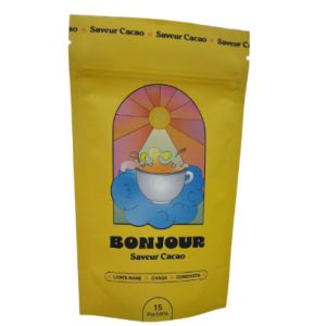 Bonjourdrink - Super Café aux champignons adaptogènes - Saveur Cacao - 15 portions 90g