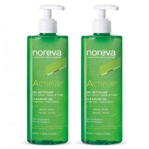 Noreva - Actipur gel nettoyant visage & corps - 2x400 ml