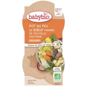 Babybio - Pot au feu de Bœuf fermier d'Aquitaine - dès 12 mois - 2x200g