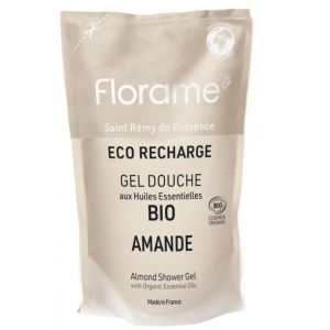 Florame - Eco recharge gel douche aux HE BIO amande - 700mL