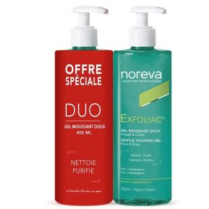 Noreva - Exfoliac gel moussant doux - 400Ml x 2