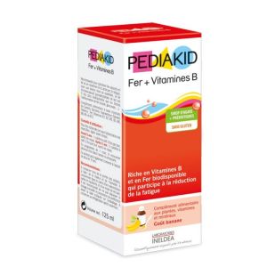 Pediakid - Fer et Vitamine B sirop banane - 125ml