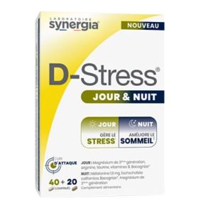 Synergia - D-Stress Jour et Nuit - 60 comprimés