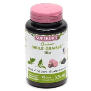 Superdiet - Quator brûle graisse bio - 150 comprimés