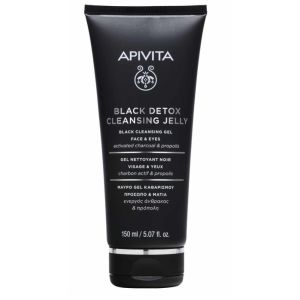 Apivita - Gel nettoyant Noir Visage/yeux  charbon actif propolis - 150ml