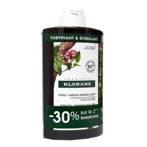 Klorane - Shampooing à la quinine et vitamine B5 - lot de 2 - 400ml