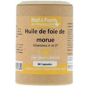 Nat & Form - Huile de foie de morue - 60 capsules