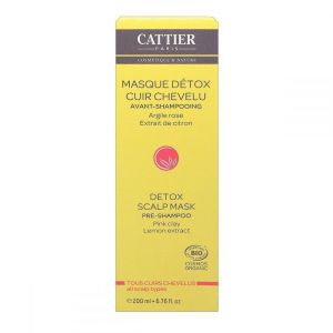 Cattier - Masque détox cuir chevelu avant-shampooing - 200ml