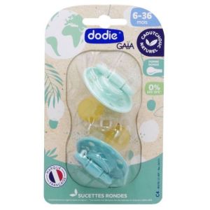 Dodie - Sucettes rondes 6-36 mois - lot de 2