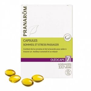 Pranarom - Oléocaps 7 - Sommeil et Stress passager - 30 capsules