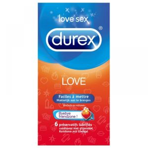 Durex - Love - 6 préservatifs lubrifiés