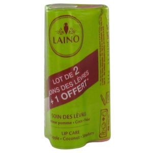 Laino - Soin des lèvres - lot de 2 + 1 stick offert