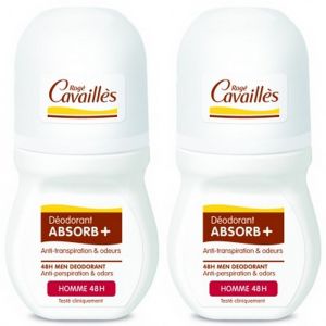 Rogé Cavailles - Déodorant ABSORB+ roll-on homme 48h - 2 x 50ml