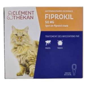 Clement thékan - Fiprokil 50mg chats - 2 pipettes