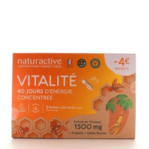 Naturactive - Vitalité extrait de ginseng 1500mg - 40 sticks