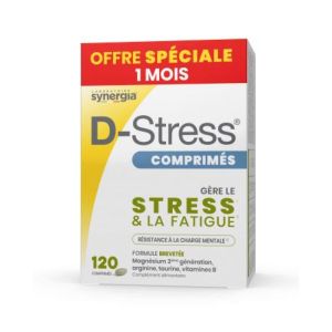 Synergia - D-Stress offre spéciale 1 mois - 120 comprimés