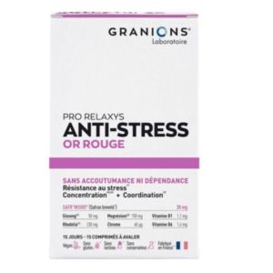 Granions - Anti-stress or rouge pro zenitis - 15 comprimés