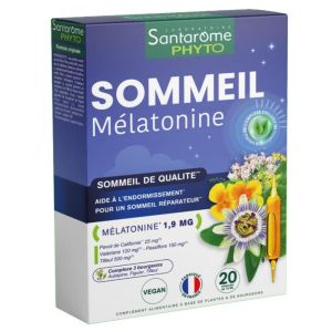 Santarome Phyto - Sommeil Mélatonine - 20 ampoules