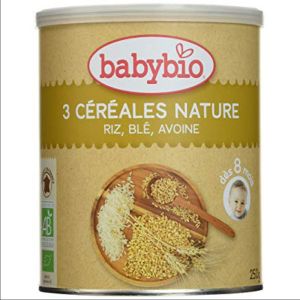 Babybio - 3 céréales nature - dès 8 mois - 250g