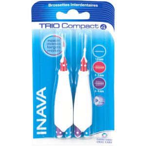 Inava - Trio compact brossettes espaces interdentaires larges mixtes - 1.9mm / 4-3mm / 6-4mm