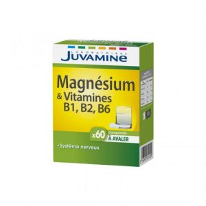 Juvamine - Magnésium & Vitamines B1, B2, B6 - 60 comprimés à avaler