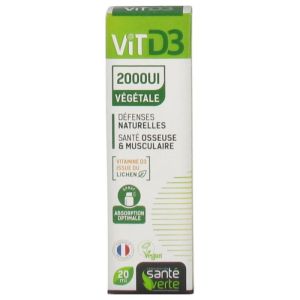 Santé verte - VitD3 2000ui végétale - 20ml