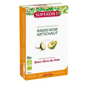 Superdiet - Radis noir Artichaut - 20 ampoules 15 ml
