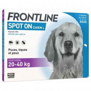 Frontline - Spot-on Chien L 20-40 kg - 4 pipettes