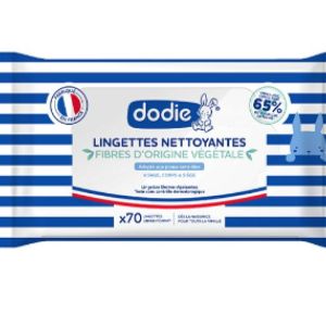 Dodie - Lingettes nettoyantes visage corps et sièges - 70 lingettes