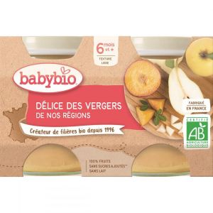 Babybio - Délices des vergers de nos régions - 2x130g