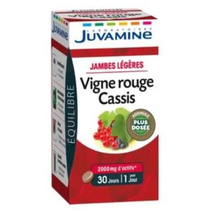 Juvamine - Vigne rouge cassis jambes légères - 30 comprimés