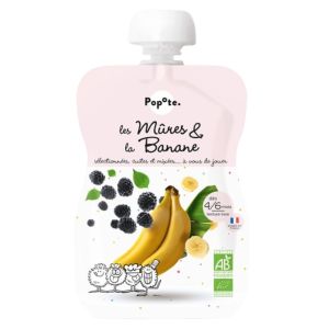 Popote - Gourde Les Mûres et La Banane 4/6 mois - 120g