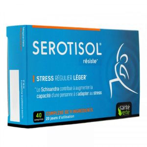 Santé verte - Serotisol résiste stress régulier léger - 40 comprimés