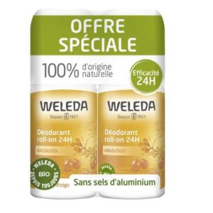 Weleda - Déodorant roll-on 24h Argousier lot de 2 - 2x50ml