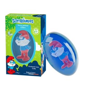 Le comptoir du bain - Les schtroumpfs savon parfumé cola + 1 figurine grand schtroumpf - 80g