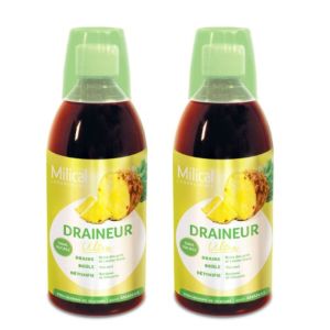 Milidical - Draineur minceur goût ananas - 2x500ml