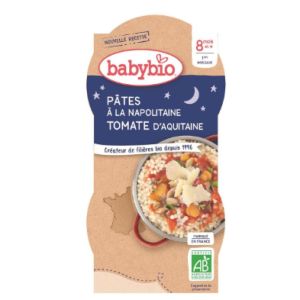 Babybio - Pâtes à la napolitaine tomate d'Aquitaine - dès 8 mois - 2x200g