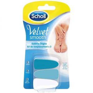 Scholl - Velvet smooth recharge lime électrique - 3 têtes