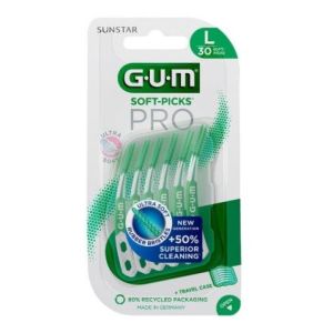 Gum - Sunstar Soft-picks pro ultra soft taille L - 30 brosses